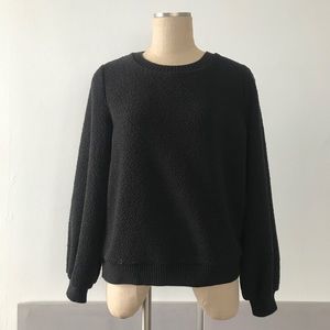 Abercrombie and Fitch Sherpa Fleece Black Top L
